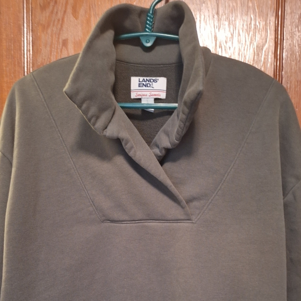 Lands' End Green Pullover Serious Sweats